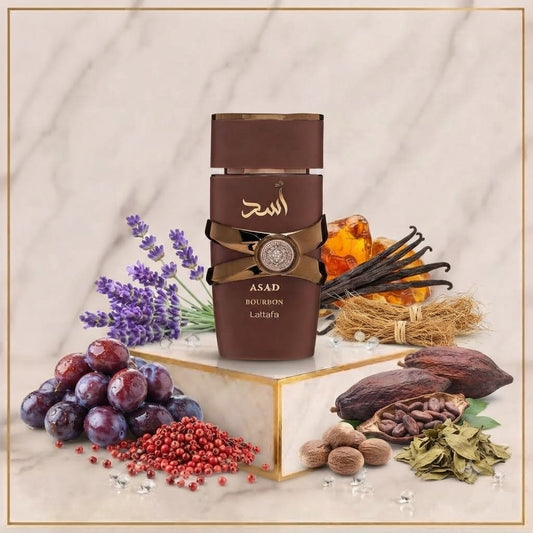 Lattafa Asad Bourbon Eau de Parfum.
