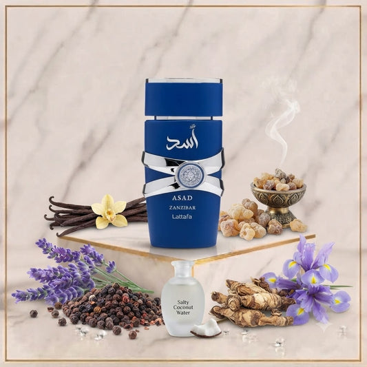 Lattafa Asad Zanzibar Eau de Parfum.