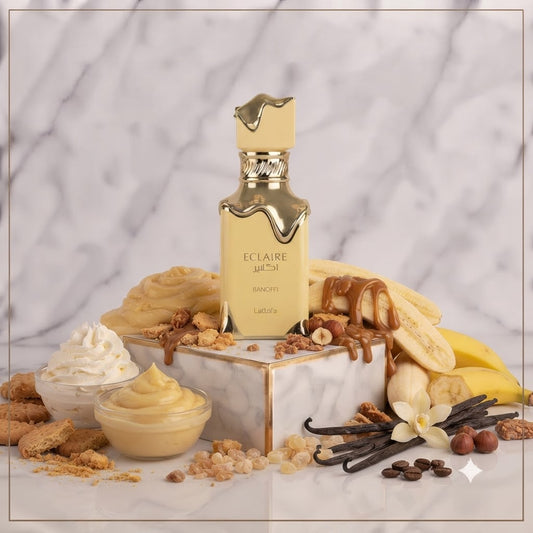 Lattafa Eclaire Banoffi Eau de Parfum.