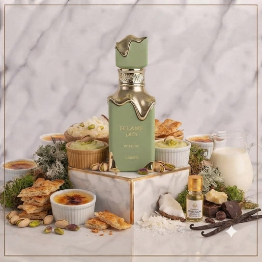 Lattafa Eclaire Pistache Eau de Parfum.