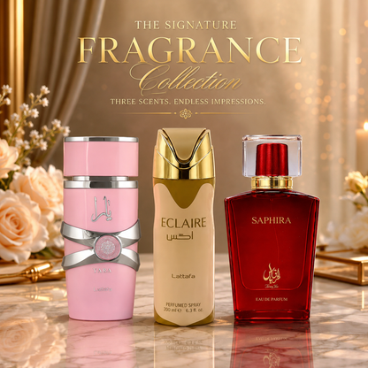 The Yara Signature Collection | Yara EDP, Eclaire Bodyspray & SAPHIRA