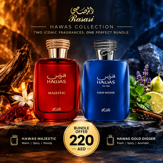 Hawas Gold & Majestic | Hawas Gold Digger Rasasi + Hawas Majestic Rasasi