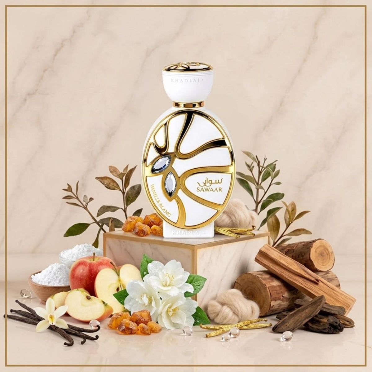 Khadlaj Sawaar Vanille Blanc Extrait de Parfum.