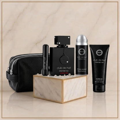 Armaf Club de Nuit Intense Man 4/5-Piece Travel Gift Set with Pouch.