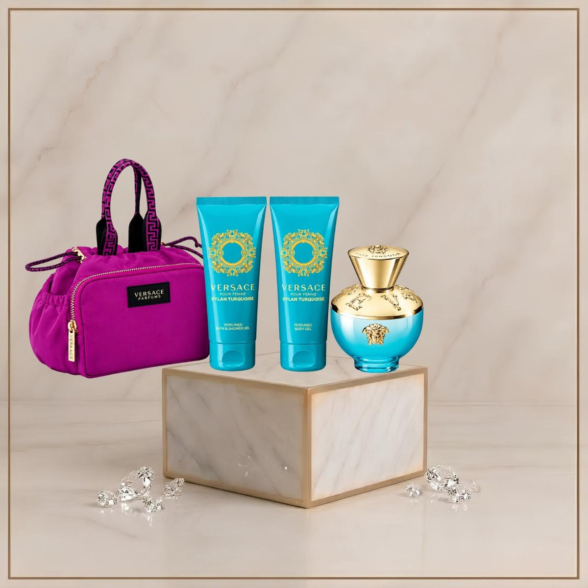 Versace Pour Femme Dylan Turquoise Eau de Toilette Gift Set.