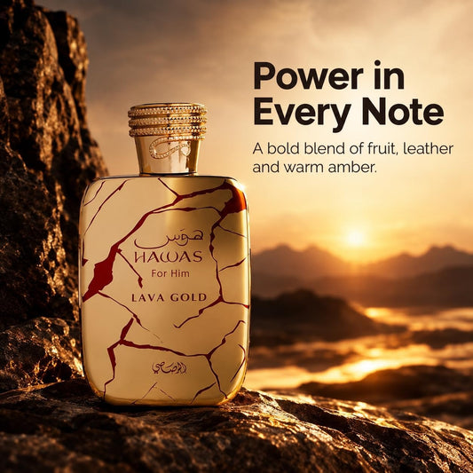 Rasasi Hawas For Him Lava Gold Eau De Parfum.