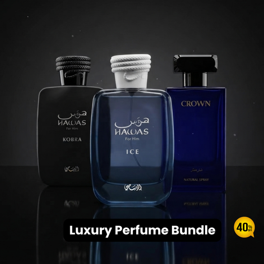 Hawas Ice + Hawas Kobra + Crown EDP | Luxury Perfume Bundle